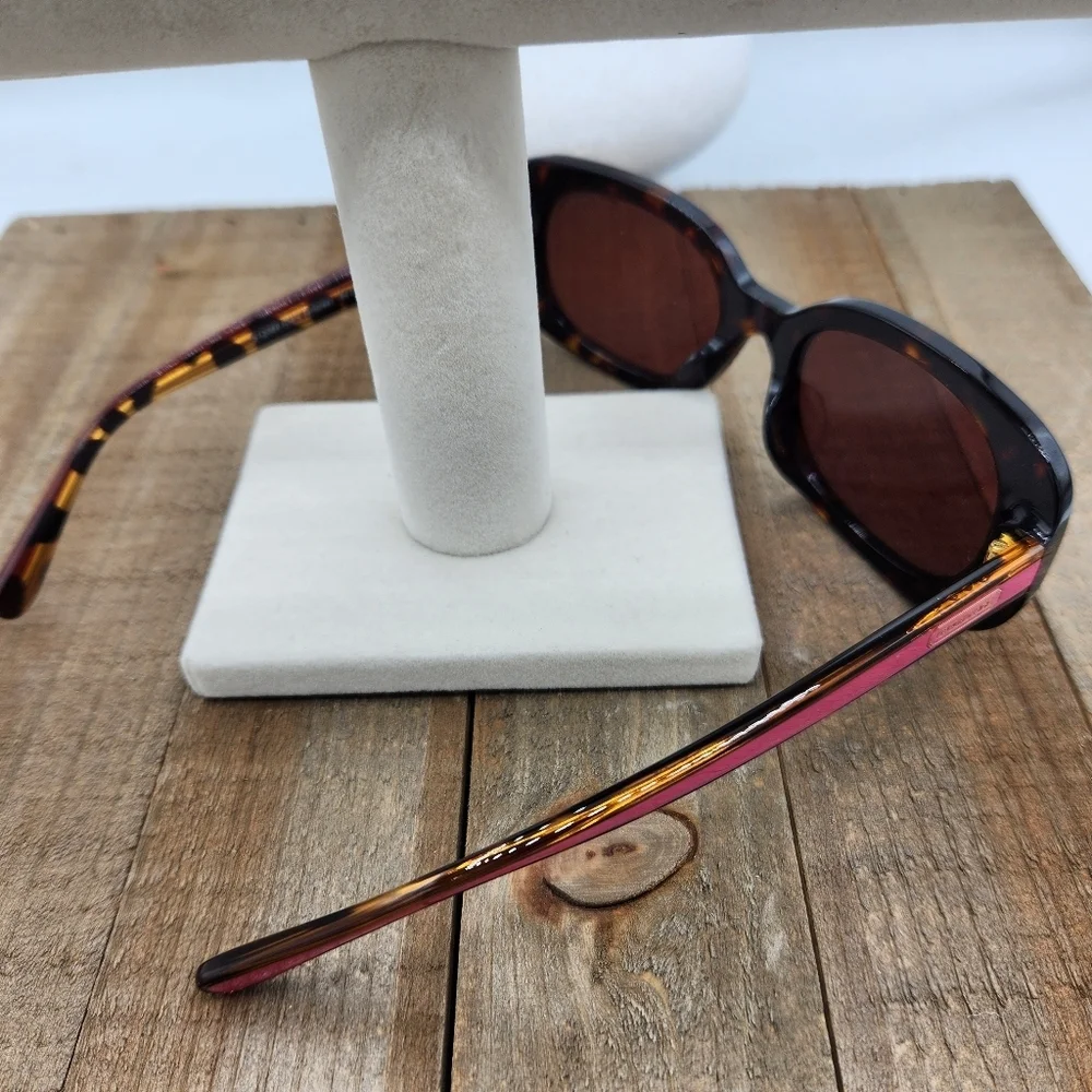 NEW! Coach Tortoise Shell w/ Violet Lense Sunglasses / Shades